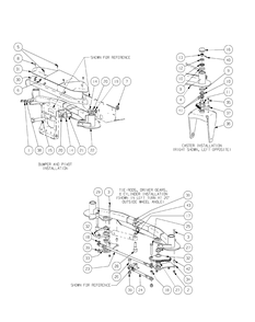 Front Axle Assembly Diagram and Parts List for S7237-KW 53AI8DU8050-37HP Cub Cadet Lawn Tractor